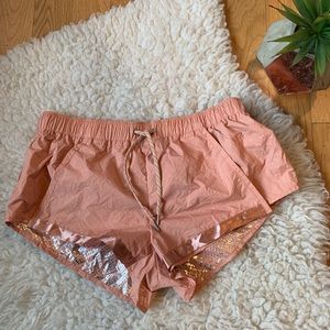 FREE PEOPLE pink snake shorts